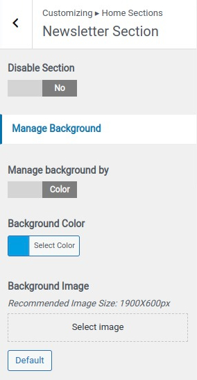 set contact section