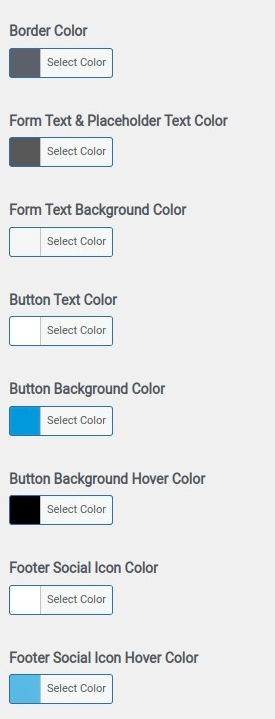 set Footer section