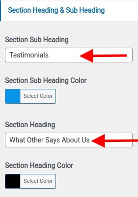 set Featured Page section