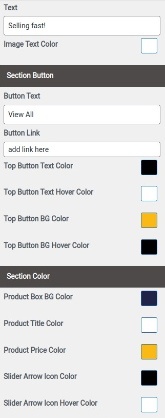 set Featured Page section