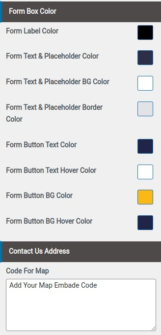 select Contact Page template