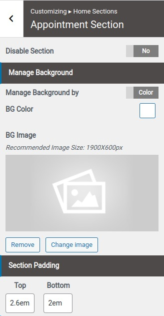 set contact section