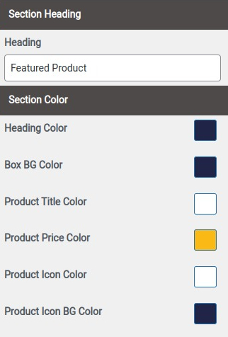 set Featured Page section