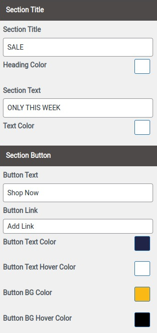 set Featured Page section