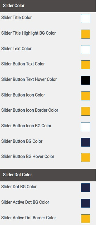 set slider