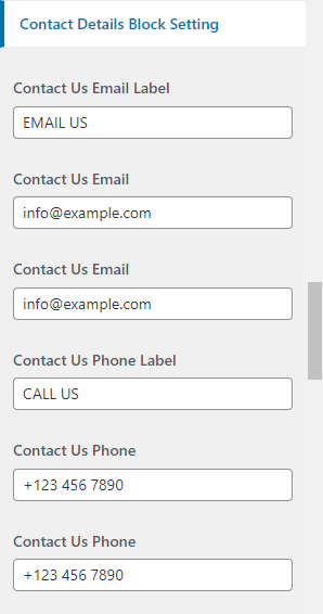 select Contact Page template