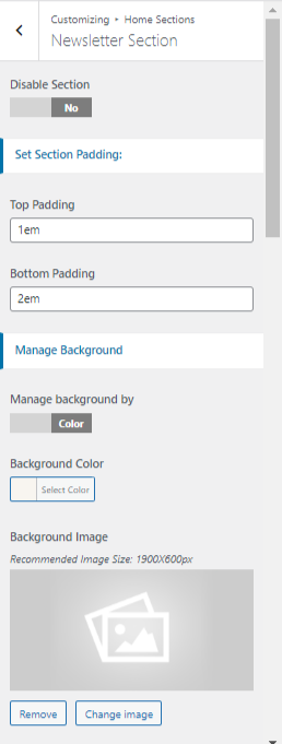 set contact section