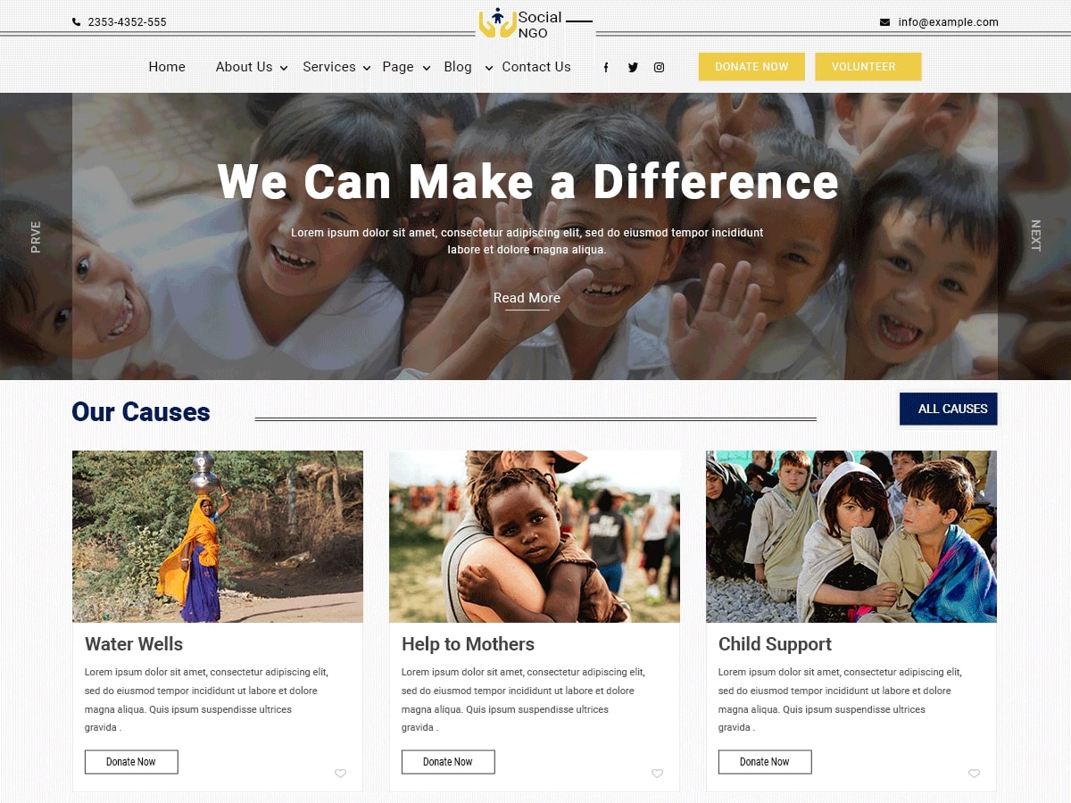 social-ngo pro wordpress theme