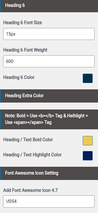 set Footer section