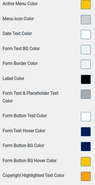 set Footer section