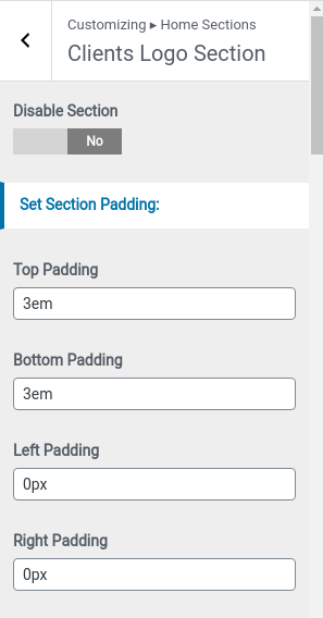 set Counter Section