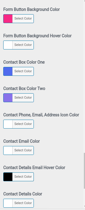 select Contact Page template