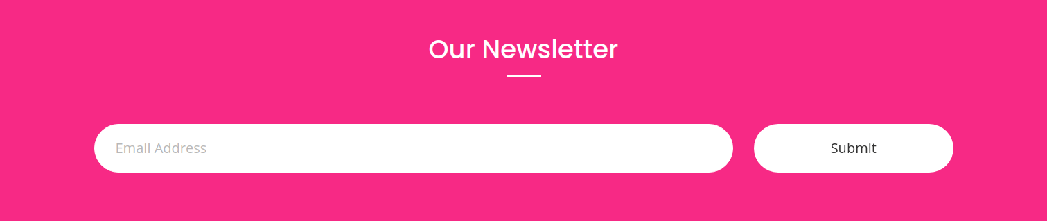 set Newsletter section