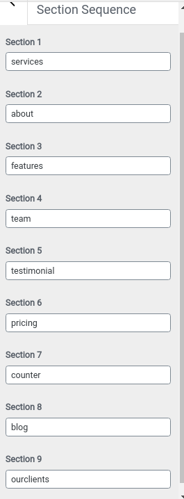 set section sequence