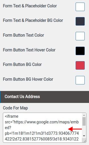 select Contact Page template