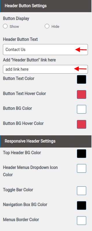 Set Header contact 