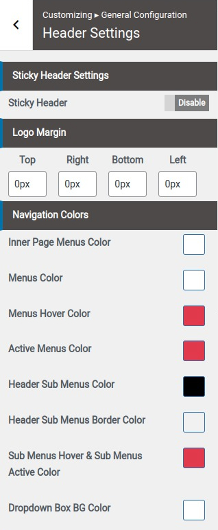 Set Header contact 