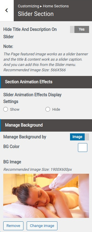 set slider