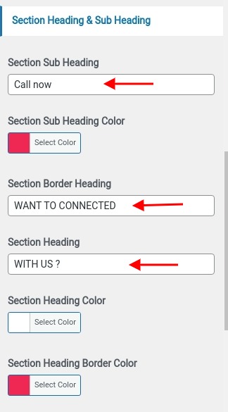 set contact section