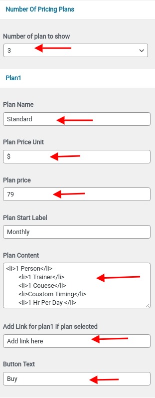 set contact section