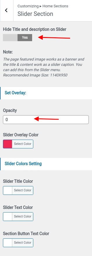 set slider