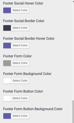 set Footer section