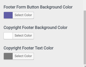 set Footer section