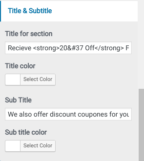 set offer Section