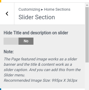 Create New Slider