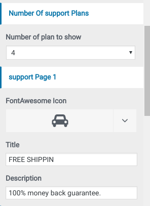 set Support Section