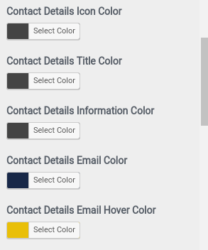 select Contact Page template