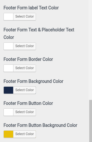 set Footer section