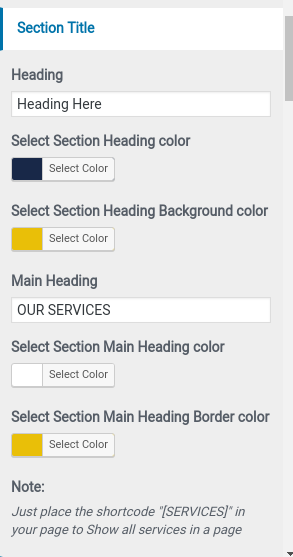 set services Section