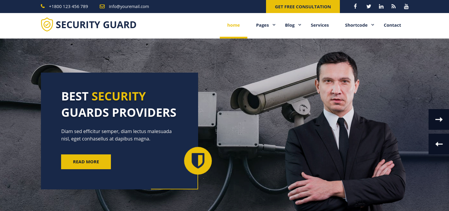 Suraksha Security wordpress theme