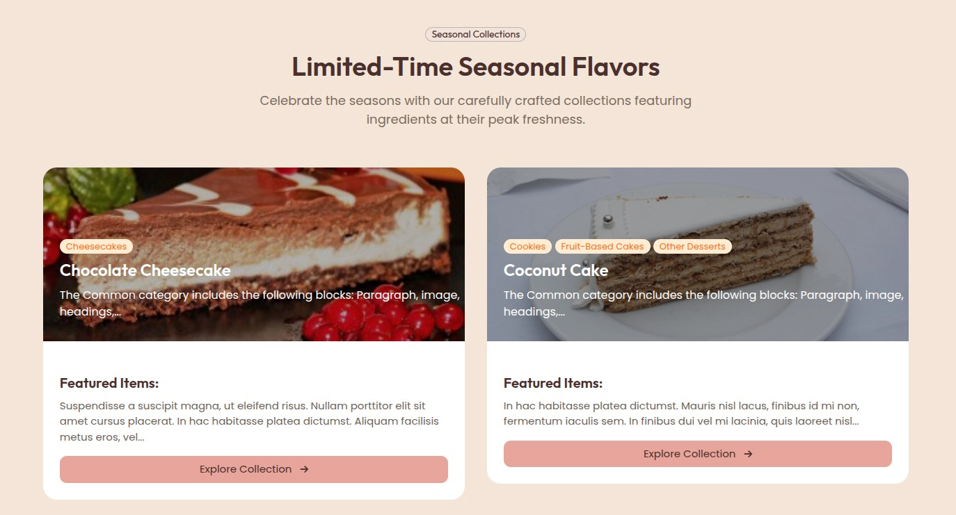 set Featured Page section