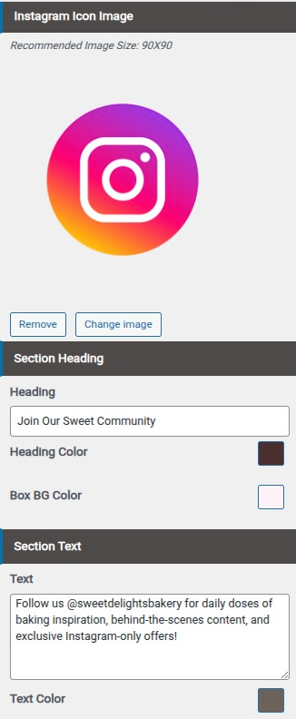 set Mediad Page section