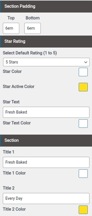 set Featured Page section