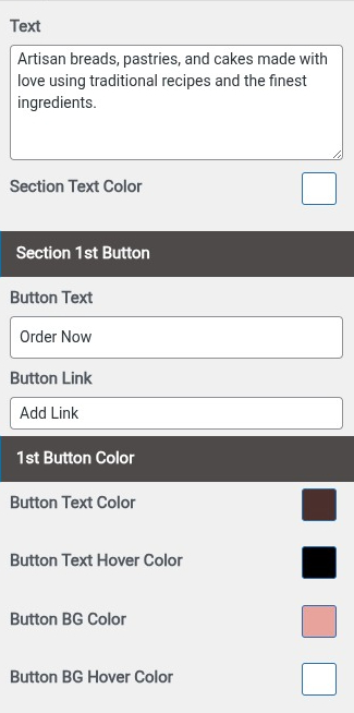 set Featured Page section