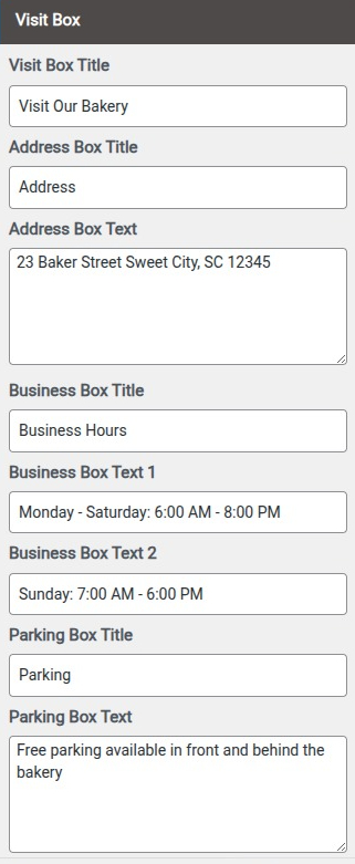 select Contact Page template