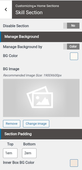 set Featured Page section
