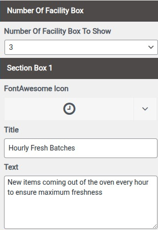 set Featured Page section
