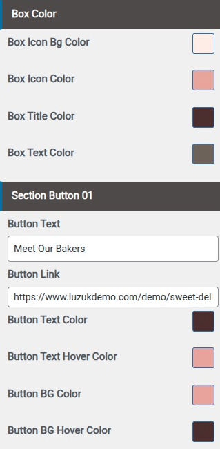 set Featured Page section