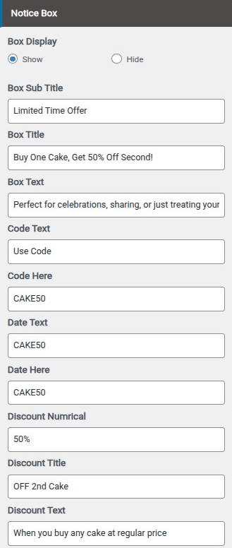 set Featured Page section