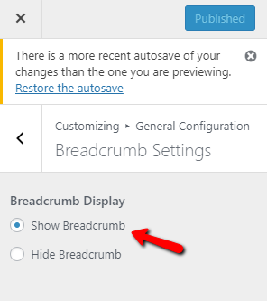 set Breadcrumb