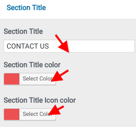 set contact section