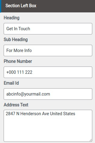 set contact section