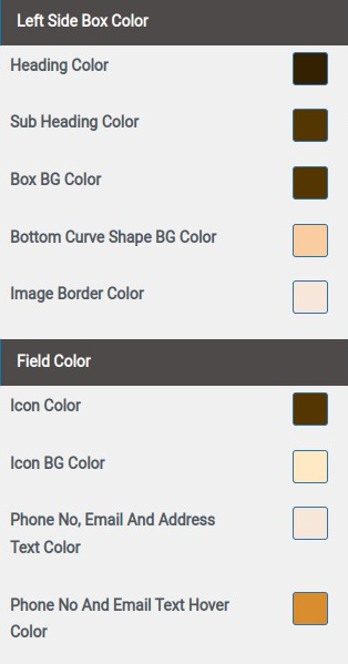 set contact section