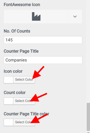 set Counter section