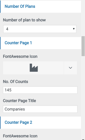 set Counter section