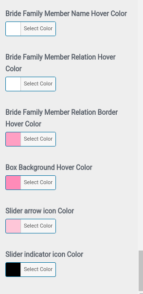 set bridefamily Section